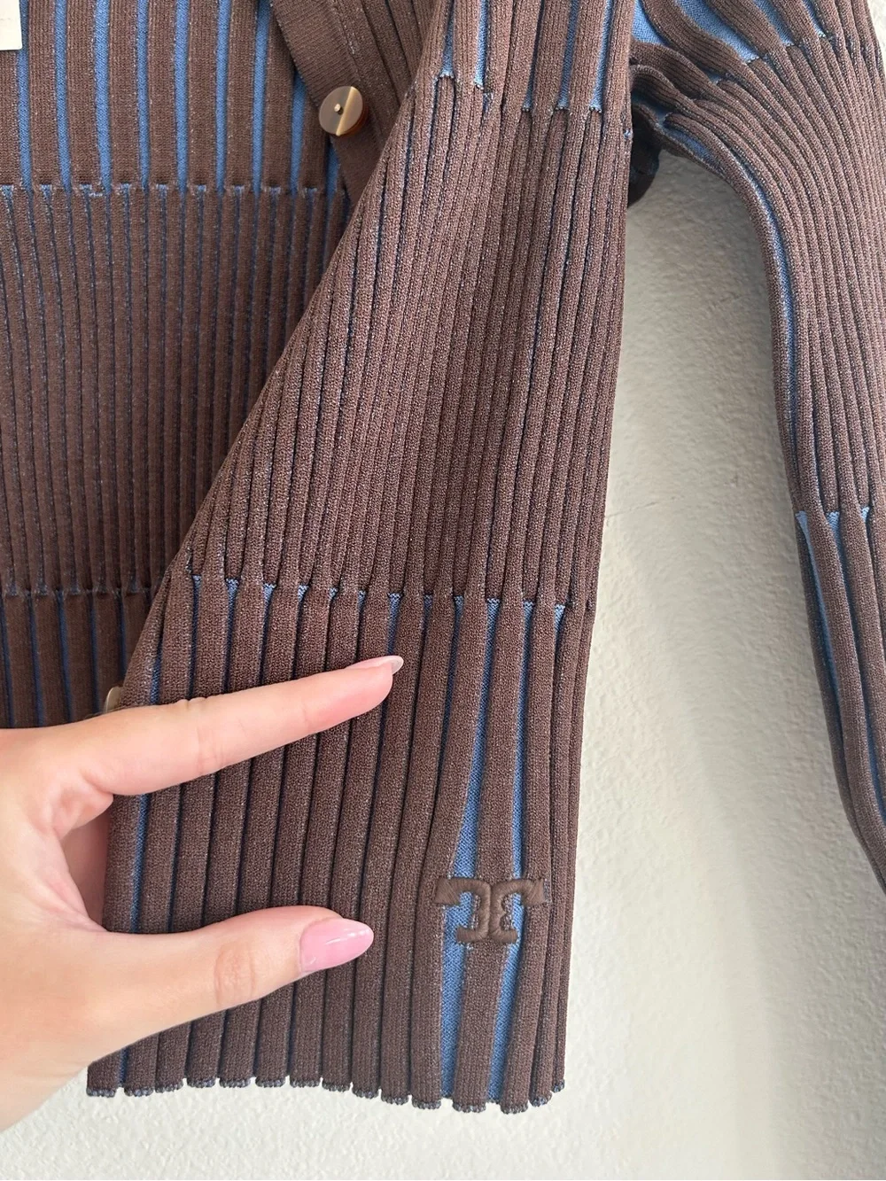 Tory Burch Shrunken Ribbed Cardigan NEW